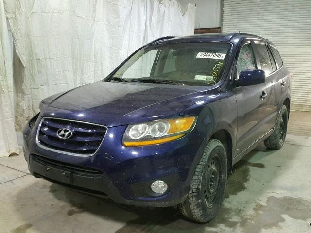 5NMSKDAG1AH377766 - 2010 HYUNDAI SANTA FE L BLUE photo 2