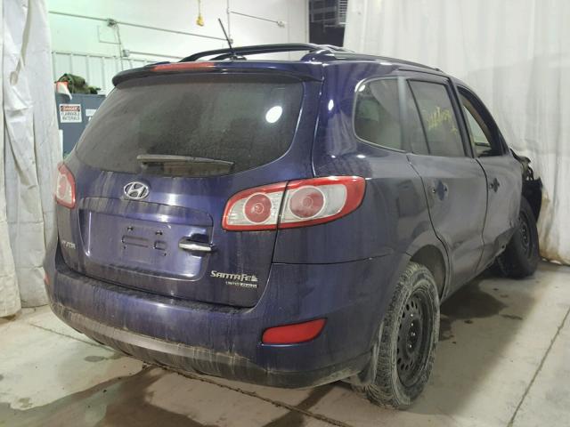 5NMSKDAG1AH377766 - 2010 HYUNDAI SANTA FE L BLUE photo 4