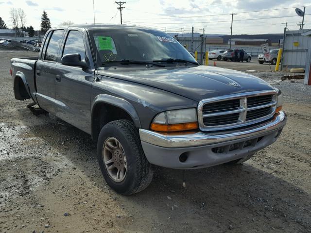 1D7HG48N54S568525 - 2004 DODGE DAKOTA QUA GRAY photo 1