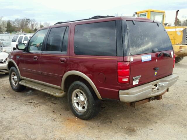 1FMPU18L71LA59601 - 2001 FORD EXPEDITION MAROON photo 3