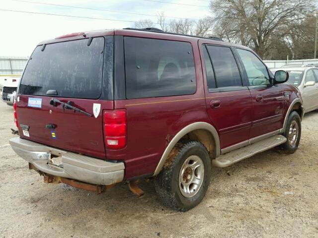 1FMPU18L71LA59601 - 2001 FORD EXPEDITION MAROON photo 4