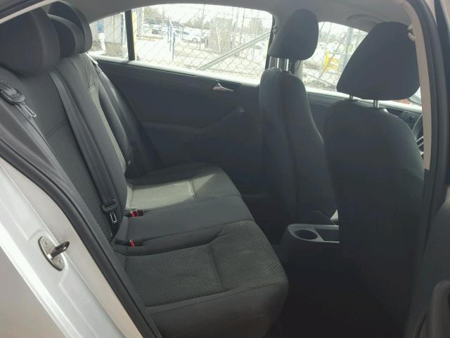 3VW1K7AJ0BM347288 - 2011 VOLKSWAGEN JETTA BASE ვერცხლისფერი ფოტო 6