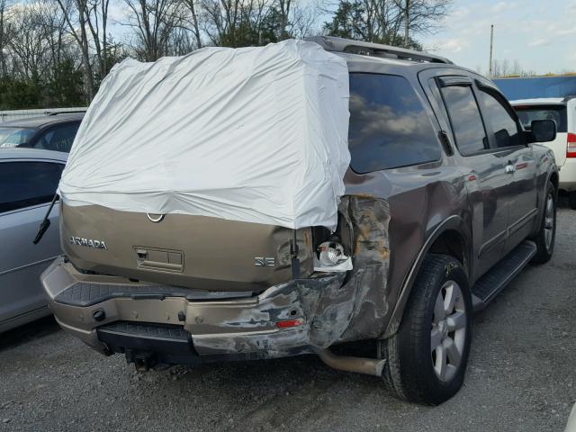 5N1BA08D48N600429 - 2008 NISSAN ARMADA SE SILVER photo 4