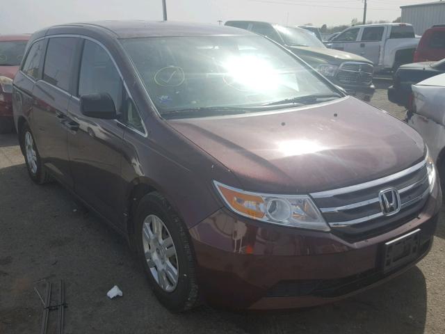 5FNRL5H28DB040903 - 2013 HONDA ODYSSEY LX BURGUNDY photo 1