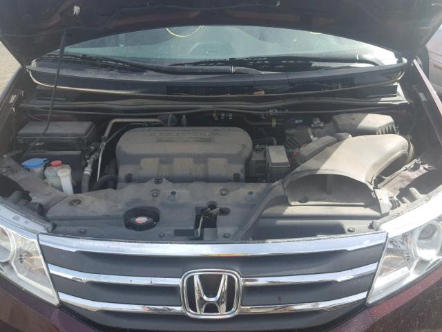 5FNRL5H28DB040903 - 2013 HONDA ODYSSEY LX BURGUNDY photo 7