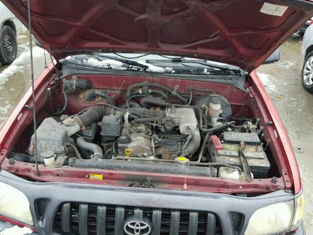 5TENL42N42Z088177 - 2002 TOYOTA TACOMA RED photo 7