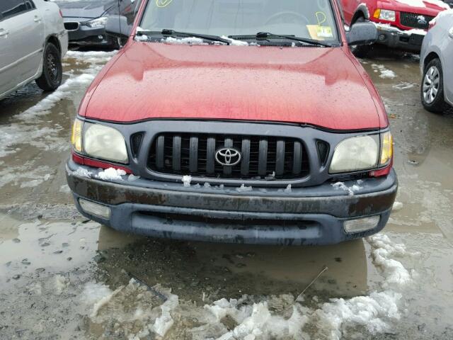 5TENL42N42Z088177 - 2002 TOYOTA TACOMA RED photo 9
