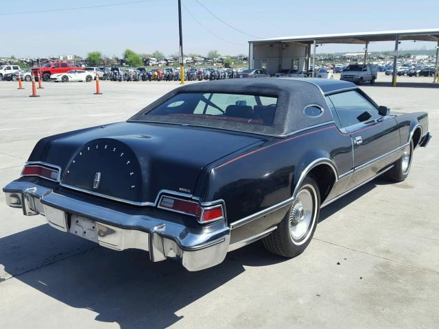 6Y89A806866 - 1976 LINCOLN MARK III BLACK photo 4