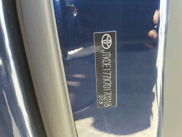 JTKDE177X70170218 - 2007 TOYOTA SCION TC 蓝色 照片 10