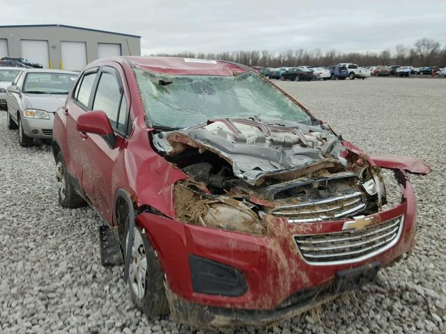 KL7CJKSBXFB086089 - 2015 CHEVROLET TRAX LS BURGUNDY photo 1