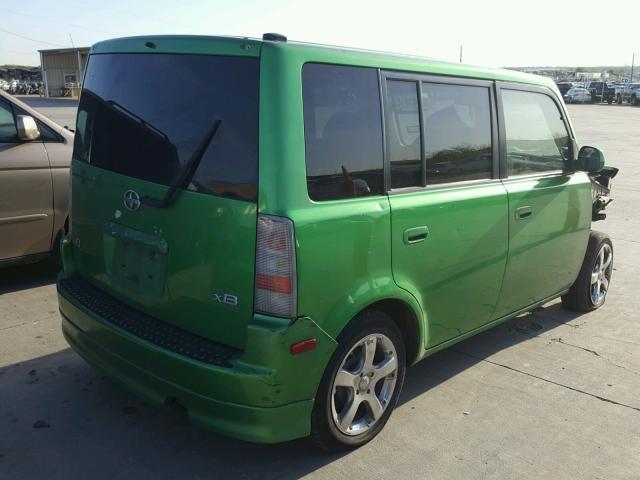 JTLKT324164066404 - 2006 TOYOTA SCION XB GREEN photo 4