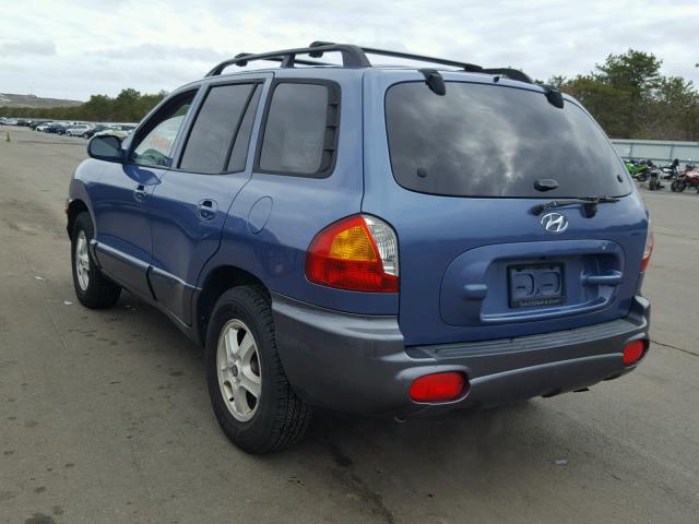 KM8SC73D53U503314 - 2003 HYUNDAI SANTA FE G BLUE photo 3