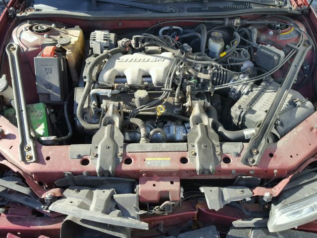 1G2WK52J22F151689 - 2002 PONTIAC GRAND PRIX Tünd qırmızı foto 7