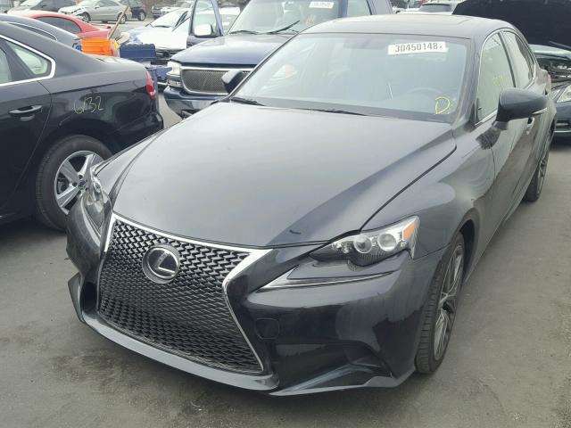 JTHBF1D28F5057405 - 2015 LEXUS IS 250 BLACK photo 2