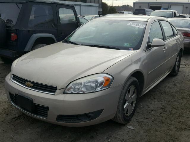 2G1WB5EN1A1194784 - 2010 CHEVROLET IMPALA LT BEIGE photo 2