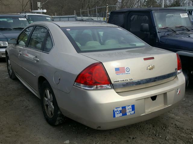 2G1WB5EN1A1194784 - 2010 CHEVROLET IMPALA LT BEIGE photo 3