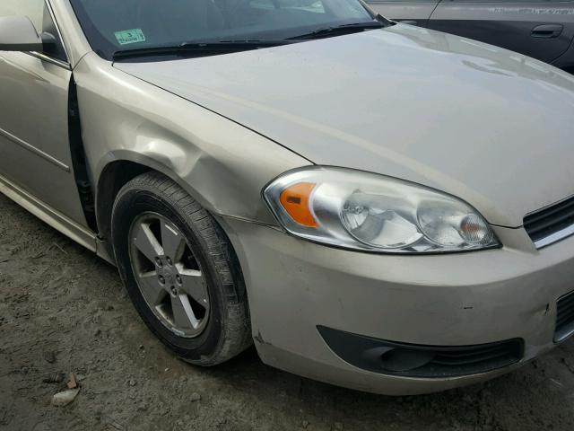 2G1WB5EN1A1194784 - 2010 CHEVROLET IMPALA LT BEIGE photo 9