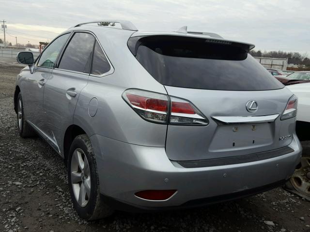 2T2ZK1BA5FC179076 - 2015 LEXUS RX 350 SILVER photo 3