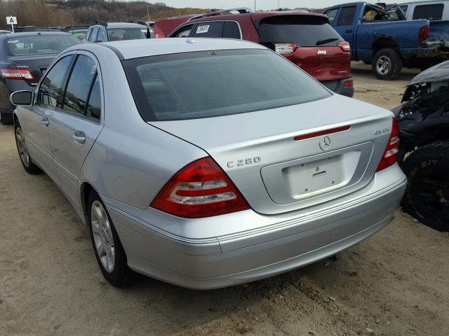 WDBRF92HX6F777030 - 2006 MERCEDES-BENZ C GENERATI SILVER photo 3