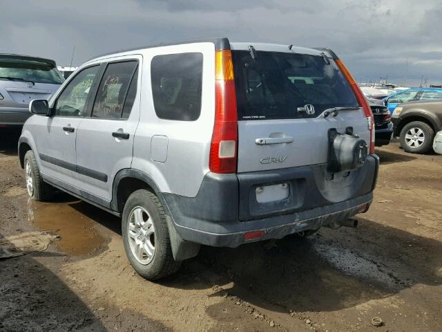 JHLRD78862C084425 - 2002 HONDA CR-V SILVER photo 3