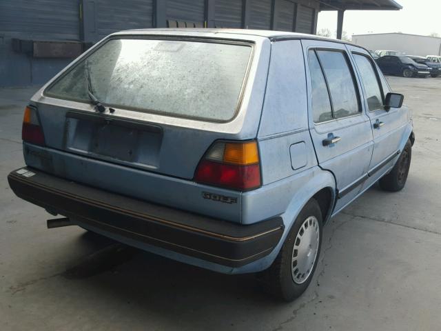 1VWFA0172GV014009 - 1986 VOLKSWAGEN GOLF CUSTO BLUE photo 4