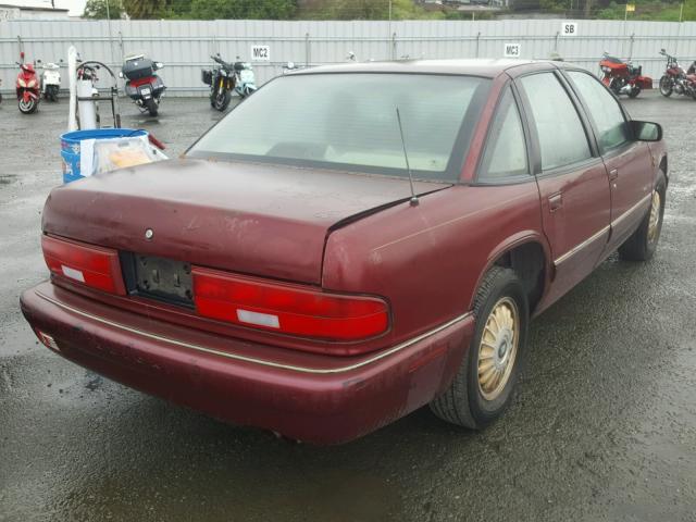 2G4WB52K6T1461305 - 1996 BUICK REGAL CUST BURGUNDY photo 4