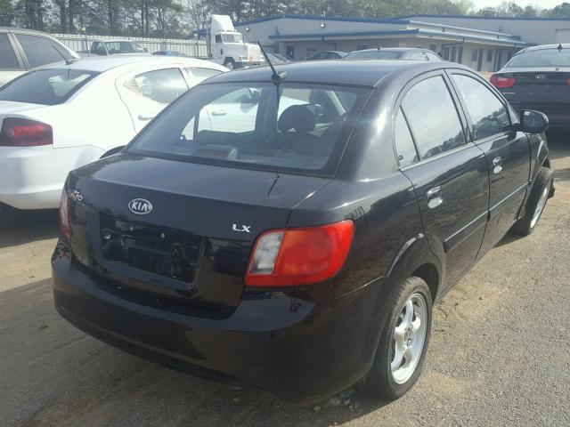 KNADH4A34A6680149 - 2010 KIA RIO LX BLACK photo 4