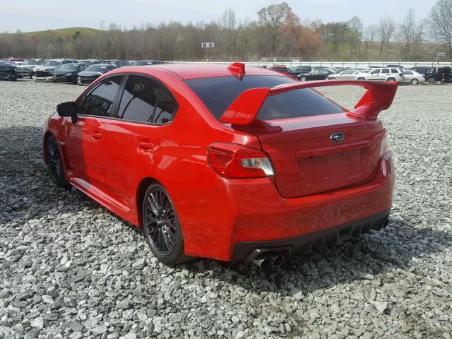 JF1VA2M68H9806081 - 2017 SUBARU WRX STI RED photo 3