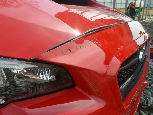 JF1VA2M68H9806081 - 2017 SUBARU WRX STI RED photo 9