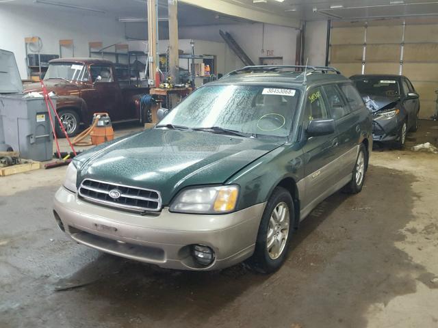 4S3BH6752Y7640526 - 2000 SUBARU LEGACY OUT GREEN photo 2