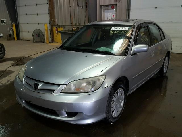 2HGES26774H631282 - 2004 HONDA CIVIC EX SILVER photo 2