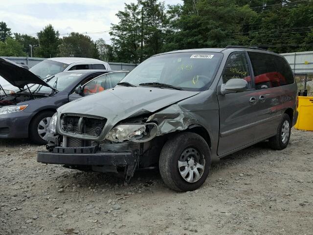 KNDUP131656653072 - 2005 KIA SEDONA EX GRAY photo 2