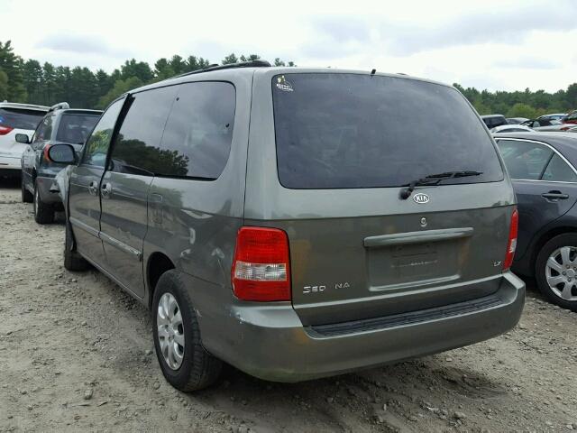 KNDUP131656653072 - 2005 KIA SEDONA EX GRAY photo 3