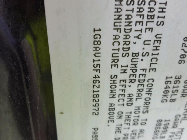 1G8AV15F46Z182972 - 2006 SATURN ION LEVEL 蓝色 照片 10