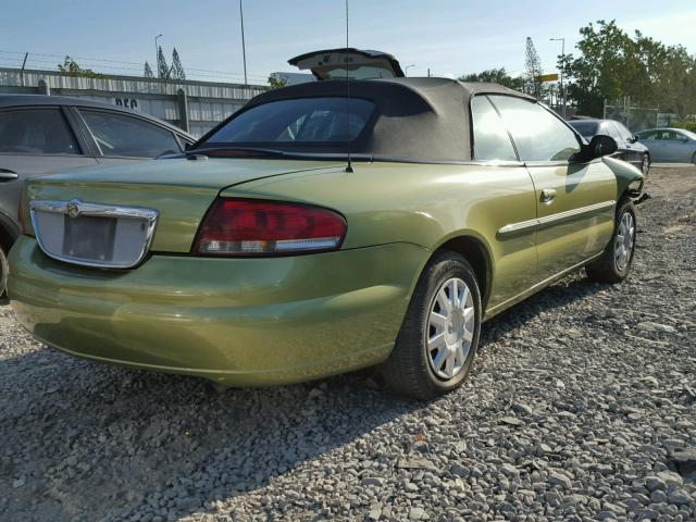 1C3EL45X46N111273 - 2006 CHRYSLER SEBRING GREEN photo 4