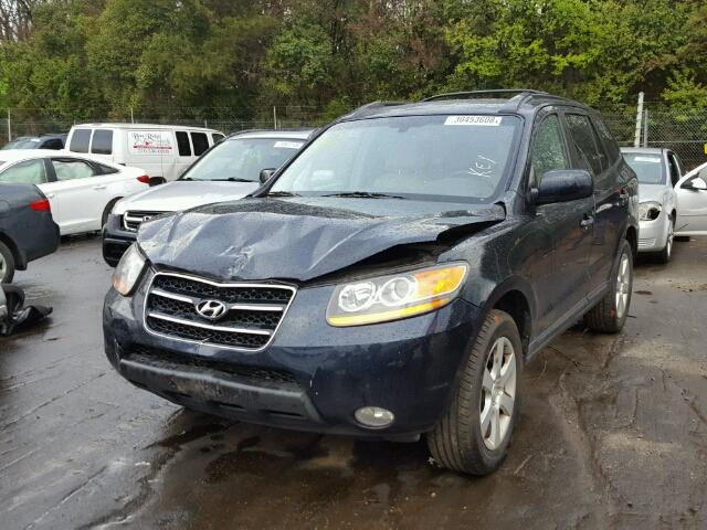 5NMSH13E89H320792 - 2009 HYUNDAI SANTA FE S BLACK photo 2