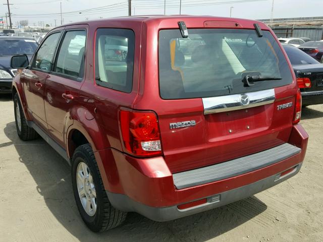 4F2CZ02Z18KM10790 - 2008 MAZDA TRIBUTE I RED photo 3