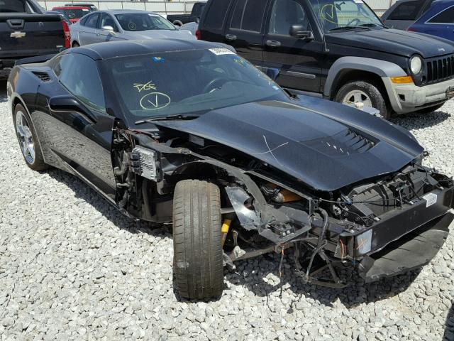 1G1YA2D72E5134675 - 2014 CHEVROLET CORVETTE S BLACK photo 1