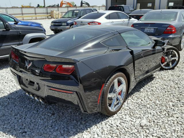 1G1YA2D72E5134675 - 2014 CHEVROLET CORVETTE S BLACK photo 4