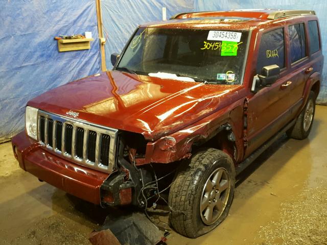 1J8HG48K87C669016 - 2007 JEEP COMMANDER RED photo 2