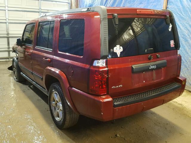 1J8HG48K87C669016 - 2007 JEEP COMMANDER RED photo 3