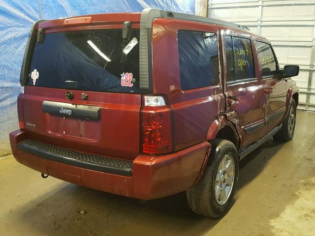 1J8HG48K87C669016 - 2007 JEEP COMMANDER RED photo 4