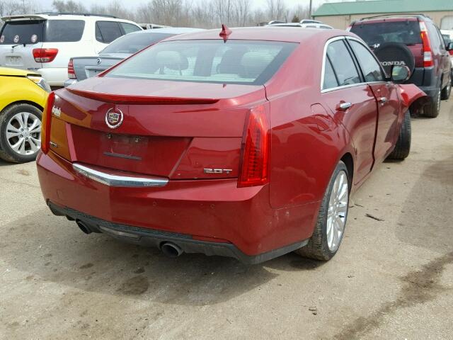 1G6AB5RX7E0114227 - 2014 CADILLAC ATS LUXURY RED photo 4