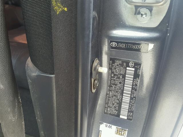 JTKDE177160090076 - 2006 TOYOTA SCION TC 灰色 照片 10