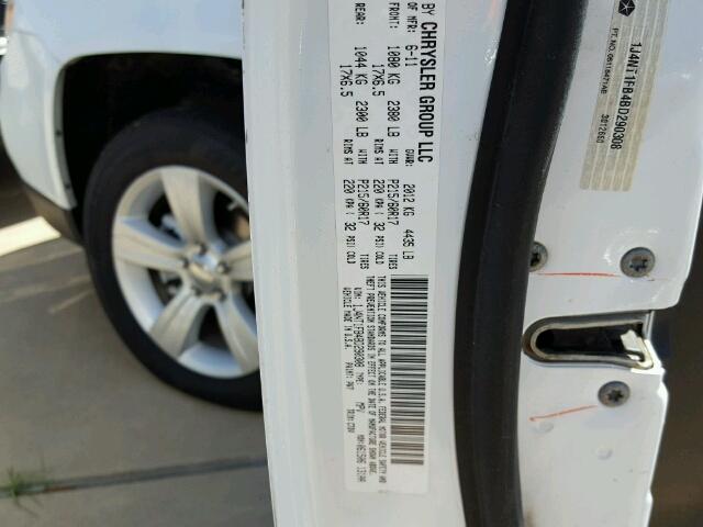 1J4NT1FB4BD290308 - 2011 JEEP COMPASS SP WHITE photo 10