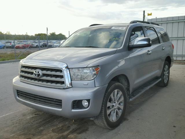 5TDKY5G1XGS063725 - 2016 TOYOTA SEQUOIA LI SILVER photo 2