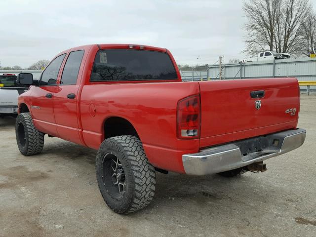 3D7KU28C84G239052 - 2004 DODGE RAM 2500 S RED photo 3