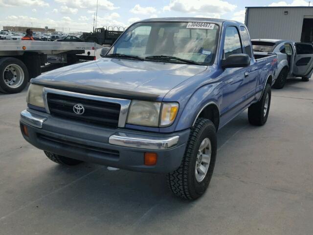 5TEWN72N7YZ693366 - 2000 TOYOTA TACOMA XTR BLUE photo 2