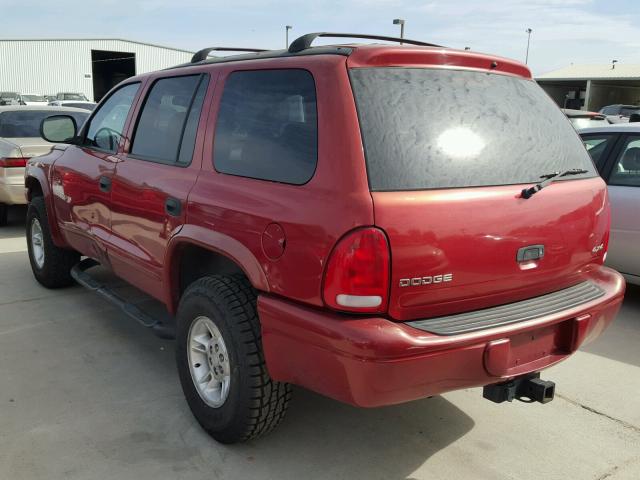 1B4HS28Z4YF118814 - 2000 DODGE DURANGO RED photo 3