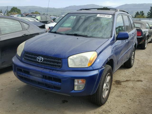 JTEHH20V036078892 - 2003 TOYOTA RAV4 BLUE photo 2